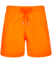 Men Swim Trunks Solid Carrot front view
