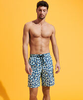 Men Long Swim Shorts Turtles Leopard Thalassa front worn view