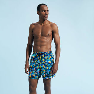 Maillot de bain homme Piranhas Bleu marine vue portée de face