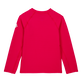 Kids Rashguard Textured Solid Fuchsia back view