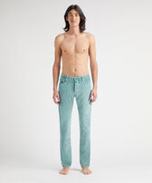 Men Vintage Faded 5-Pocket Corduroy Pants Ivy front worn view