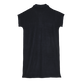 Robe polo éponge unie femme Noir vue de dos