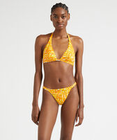 Women Tanga Bikini Bottom Palm Leaves Mango front worn view