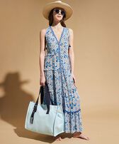 Women Blue Iris Lace Look  正面图