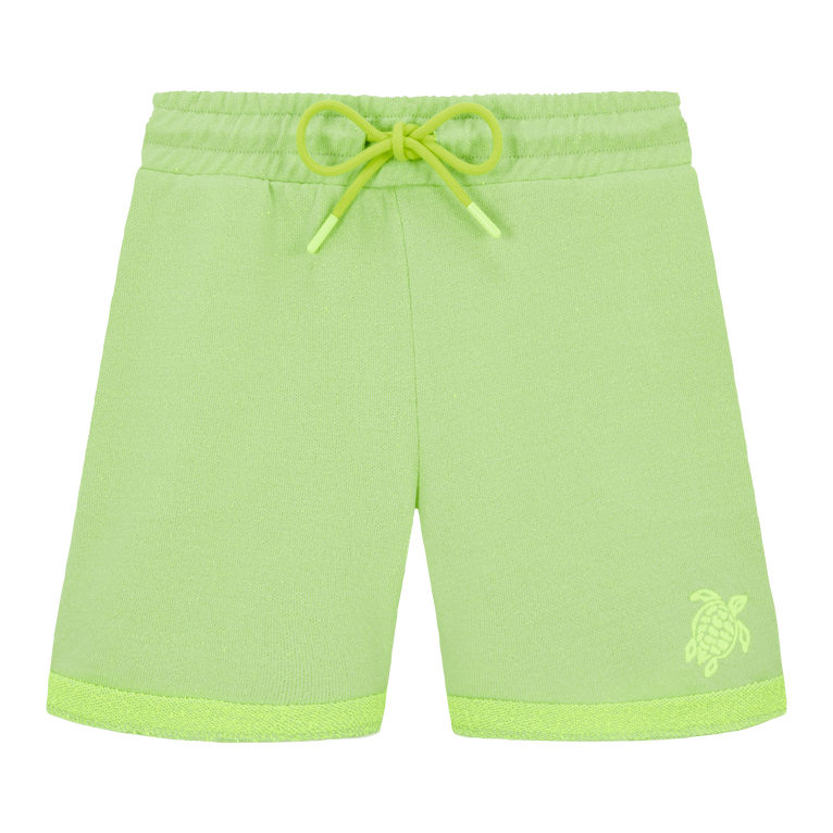Boys Cotton Fleece Bermuda Shorts - Goh - Green