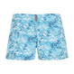 Flowers Tie & Dye Stretch-Badeshorts für Damen Marineblau Vorderansicht