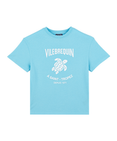 Children Organic Cotton T-shirt Logo Vilebrequin Santorini front view