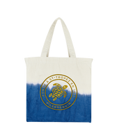 Borsa tote unisex in cotone Turtle Tie &amp; Dye Calanque vista frontale