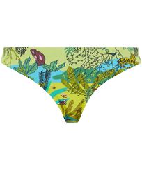 Braguita de bikini de talle medio con estampado Jungle Rousseau para mujer Jengibre vista frontal