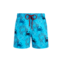 Crab Balloons Badeshorts mit Stickerei für Herren Blue topaz Vorderansicht