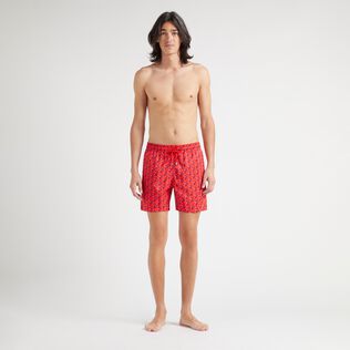 Bañador ultraligero y plegable con estampado Micro Ronde Des Tortues Rainbow para hombre Amapola vista frontal desgastada