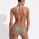 Women Bikini Bottom Midi Brief Turtles Leopard Straw back worn view