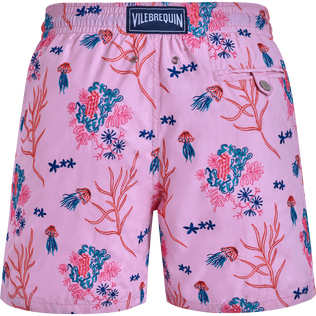 Men Swim Trunks Embroidered Medusa Flowers - Limited Edition Marshmallow back view