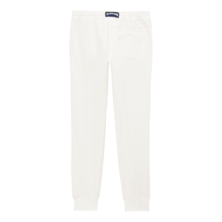 Men Jogger Cotton Pants Solid Off white back view