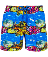 Men Swim Trunks Vilebrequin x Hunt Slonem Atoll front view