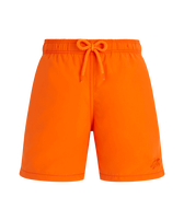 Maillot de bain garçon uni Abricot vue de face