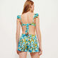 Pantalón corto de baño con cintura plana y estampado Butterflies para mujer Laguna vista trasera desgastada