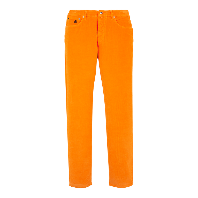 Men 5-pockets Corduroy Pants 1500 Lines - Gbetta18 - Orange - Size 32 - Vilebrequin
