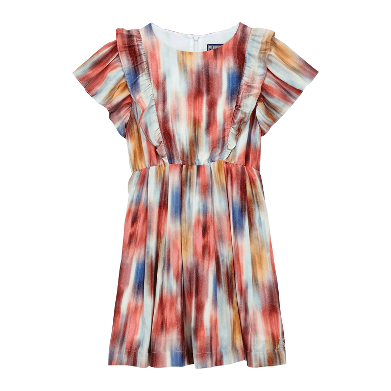 Girls Ruffle Dress Ikat - Dress - Gikat - Multi - Size 14 - Vilebrequin