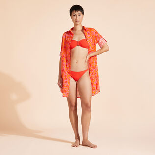 Bas de maillot de bain femme Jacquard Vichy Coquelicot vue de détail 1