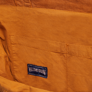 Linen Turtle Tote Bag Caramel details view 2