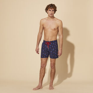 Men Swim Trunks Embroidered Cocorico ! - Limited Edition Ink front worn view