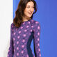 Women Long Sleeves One-Piece Rashguard Hypno Shell Navy details view 2