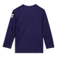 Rash guard bambini a maniche lunghe tinta unita Blu marine vista posteriore