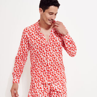 tienda Movilizar Pinchazo Camisa de verano unisex en gasa de algodón con estampado Attrape Coeur |  Vilebrequin