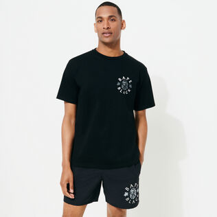 Men Embroidered Swim Shorts Black Solid - Vilebrequin x BAPE® BLACK Black details view 1