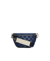 Vilebrequin Monogrammed Recycled Canvas Belt Bag Navy front view
