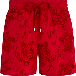 Men Swim Shorts Ultra-Light and Packable Ribbons Turtle Moulin rouge vista frontal