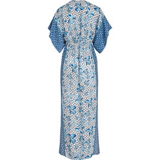Caftan long femme Iris Lace- Vilebrequin x Poupette St Barth Azur vue de dos