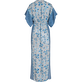 Caftan long femme Iris Lace- Vilebrequin x Poupette St Barth Azur vue de dos