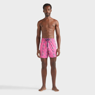 Men Swim Shorts Embroidered Seaweed - Limited Edition Bougainvillea front worn view