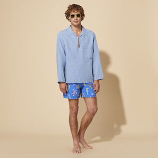 Men Swim Shorts Embroidered Mosaïque - Limited Edition Earthenware details view 1