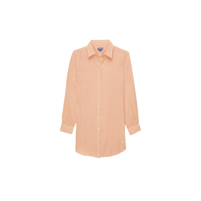 Vilebrequin Women Linen Shirt Dress Solid - Fragance - Pink - Size M