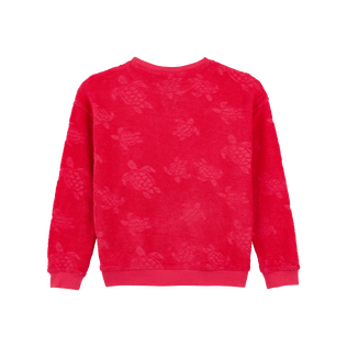 Sweatshirt col ras du cou Rondes des Tortues Groseille vue de dos