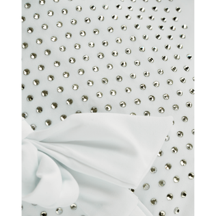 Top bikini donna all'americana Strass Bianco dettagli vista 1