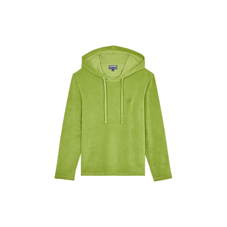 Vilebrequin Men Terry Long-sleeves Hooded T-shirt - Therapy - Green - Size S