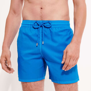 Men Swim Trunks Ultra-light and packable Solid Hawaii blue details view 2