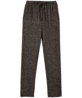 Pantaloni unisex in jersey di lino tinta unita Heather anthracite vista frontale
