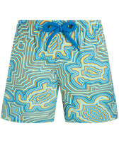 Pantaloncini mare bambino ultraleggeri e ripiegabili Tortues Hypnotiques Thalassa vista frontale