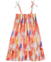 Robe en coton fille Ikat Flowers Multicolore vue de face