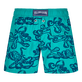 Bañador con estampado de tacto aterciopelado Poulpes para niño Emerald vista trasera