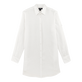 Camicia lunga in lino Bianco vista frontale