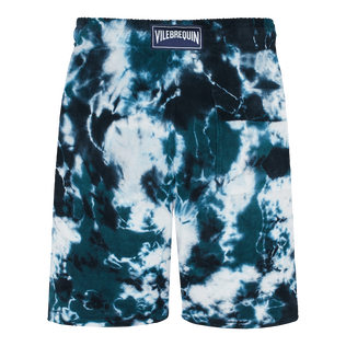 Bermudas de felpa con estampado Rough Ocean Tie Dye para hombre
