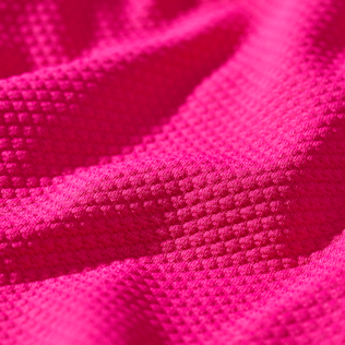 Pantalón corto de color liso con textura para niños Fucsia detalles vista 1