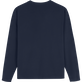 Men Cotton T-Shirt Solid Navy back view