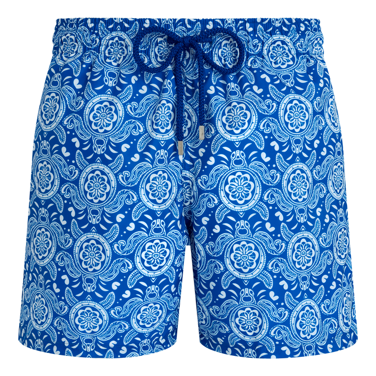 Vilebrequin Mahina Printed 5.5 Swim Shorts In Blue